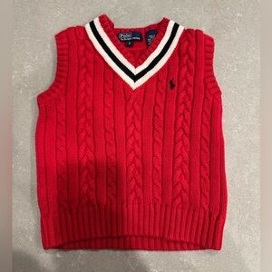 Ralph Lauren Boys Red Sweater Vest